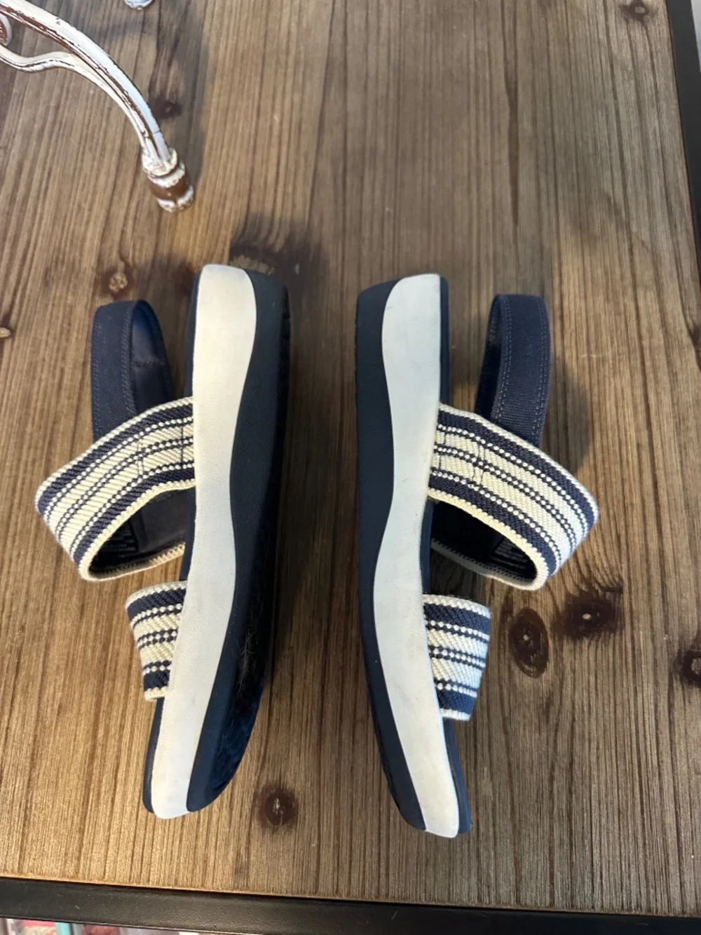 Clark’s Cloudstepper’s sandals, navy & white, size 7